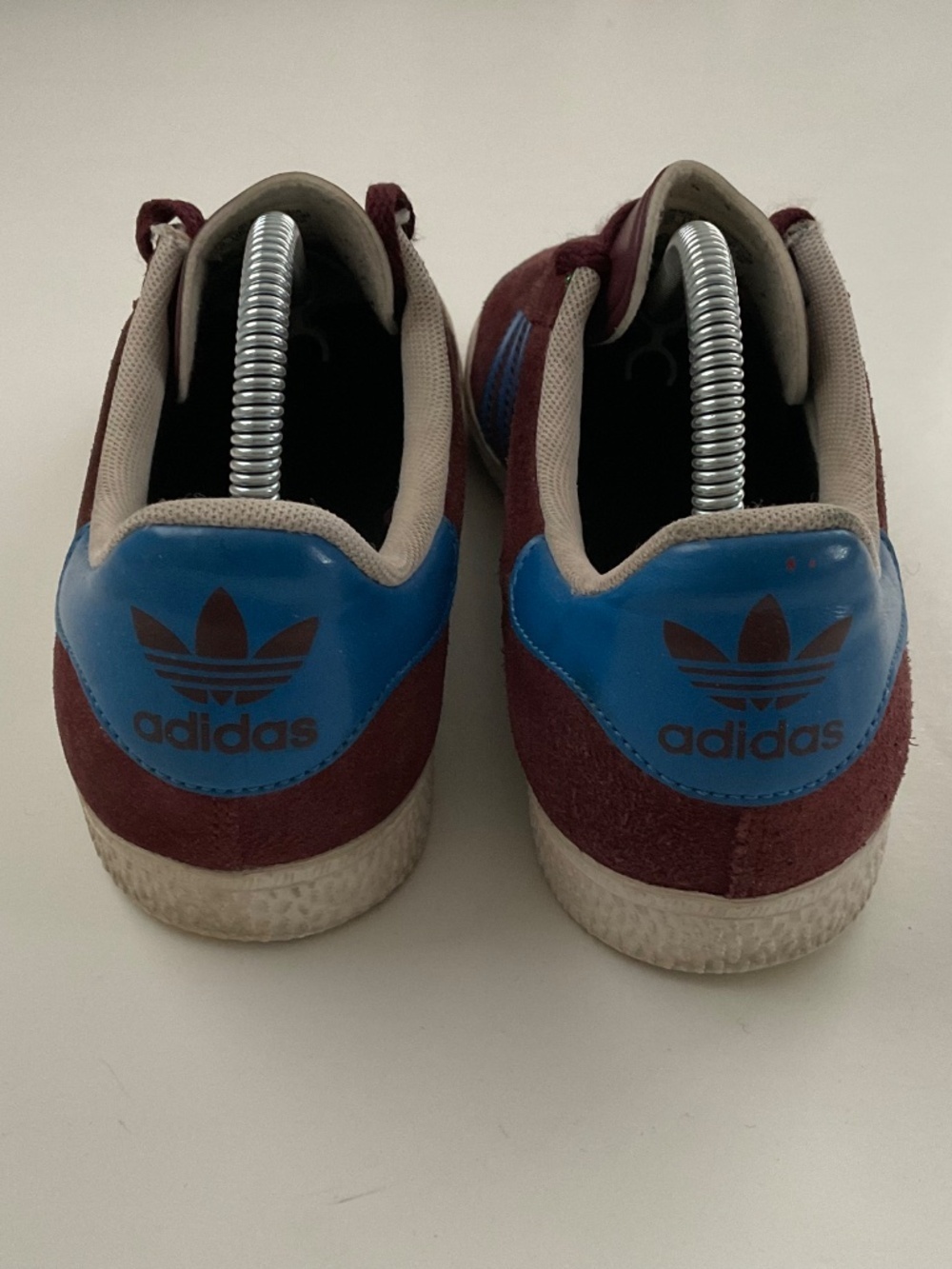 Adidas Gazelle OG Women’s Suede Sneaker Burgundy Blue Sz 5.5 Clean Girl Retro - Picture 4 of 8